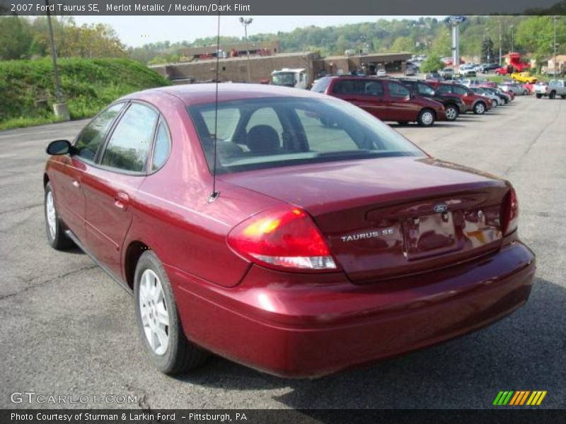 Merlot Metallic / Medium/Dark Flint 2007 Ford Taurus SE