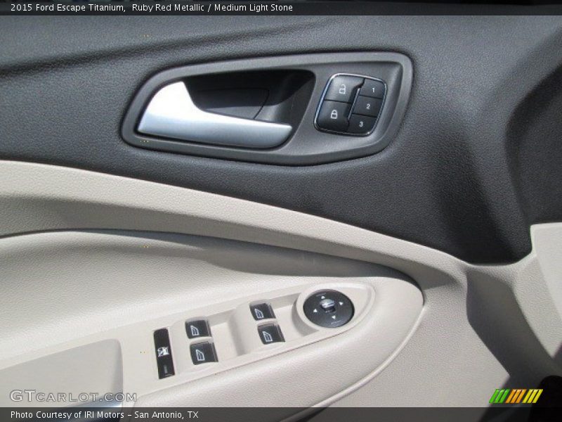Ruby Red Metallic / Medium Light Stone 2015 Ford Escape Titanium