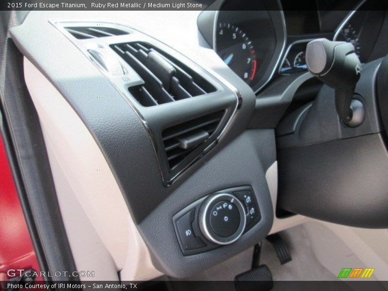 Ruby Red Metallic / Medium Light Stone 2015 Ford Escape Titanium
