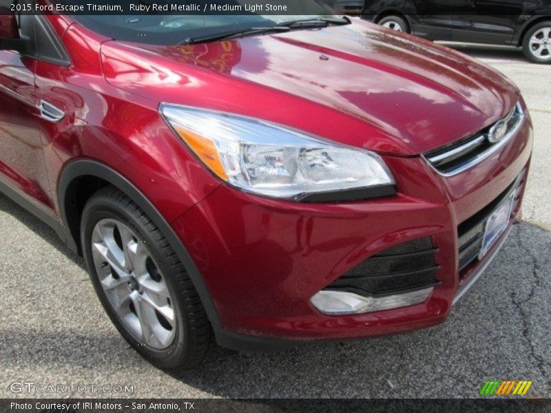 Ruby Red Metallic / Medium Light Stone 2015 Ford Escape Titanium