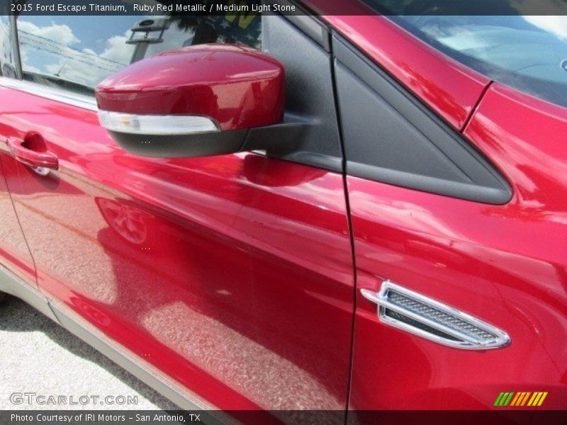 Ruby Red Metallic / Medium Light Stone 2015 Ford Escape Titanium