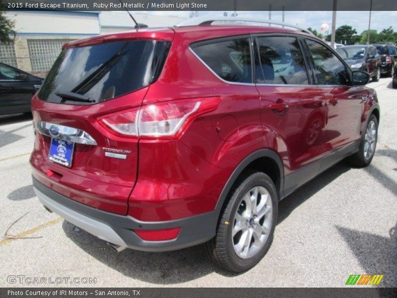 Ruby Red Metallic / Medium Light Stone 2015 Ford Escape Titanium