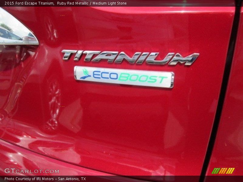 Ruby Red Metallic / Medium Light Stone 2015 Ford Escape Titanium