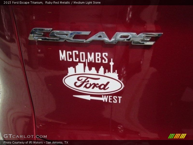 Ruby Red Metallic / Medium Light Stone 2015 Ford Escape Titanium