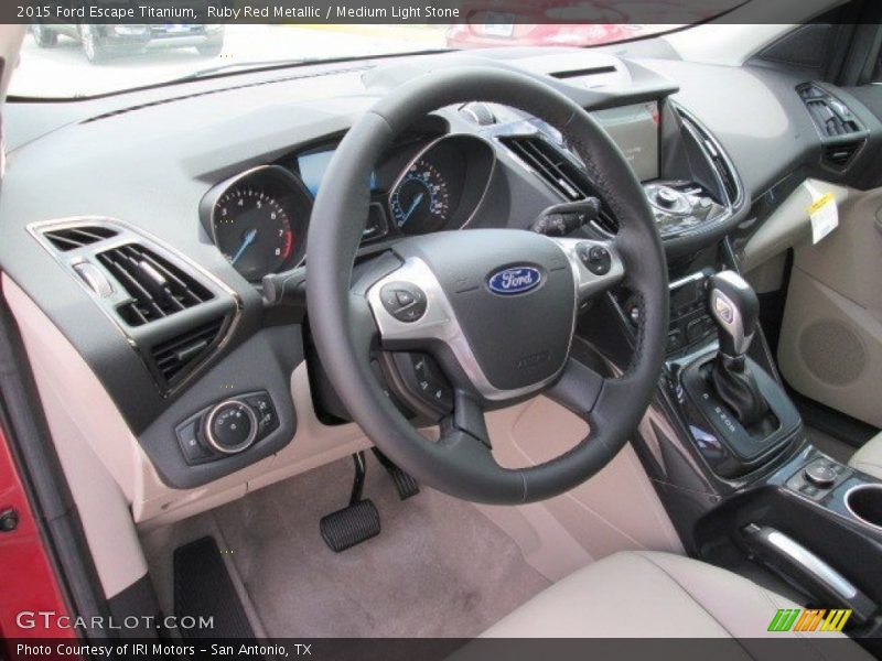 Ruby Red Metallic / Medium Light Stone 2015 Ford Escape Titanium