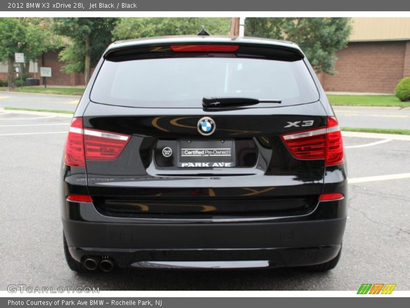 Jet Black / Black 2012 BMW X3 xDrive 28i