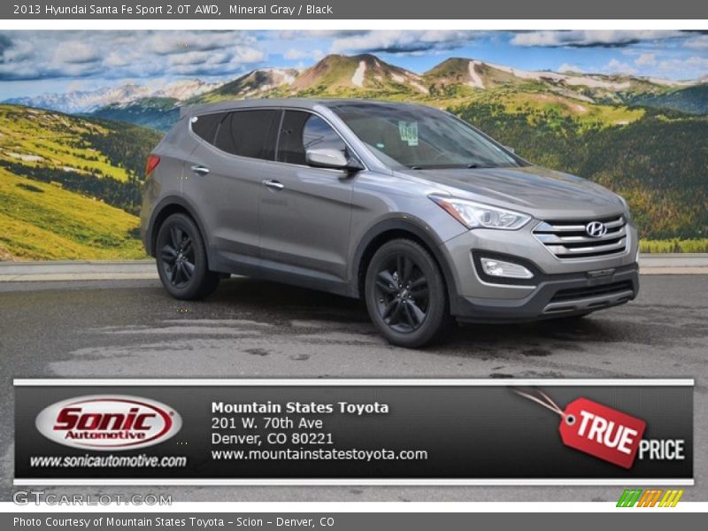 Mineral Gray / Black 2013 Hyundai Santa Fe Sport 2.0T AWD