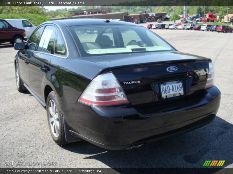 Black Clearcoat / Camel 2008 Ford Taurus SEL