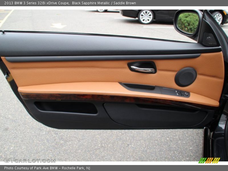 Black Sapphire Metallic / Saddle Brown 2013 BMW 3 Series 328i xDrive Coupe