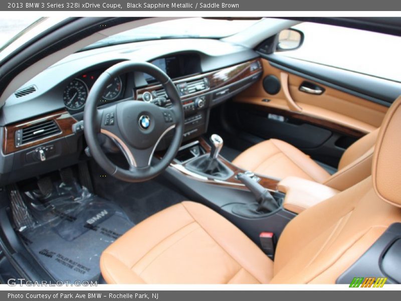 Black Sapphire Metallic / Saddle Brown 2013 BMW 3 Series 328i xDrive Coupe