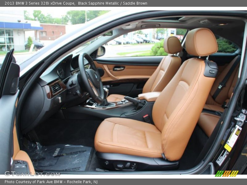 Black Sapphire Metallic / Saddle Brown 2013 BMW 3 Series 328i xDrive Coupe