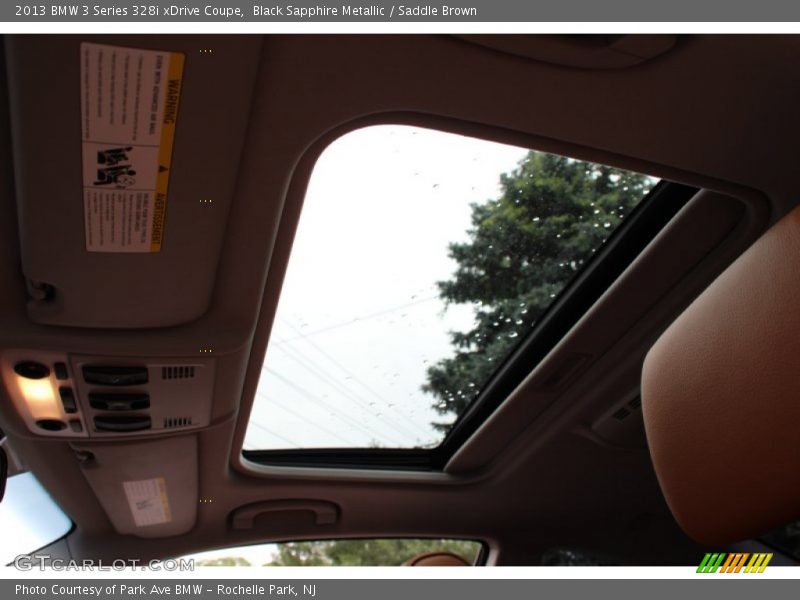 Black Sapphire Metallic / Saddle Brown 2013 BMW 3 Series 328i xDrive Coupe