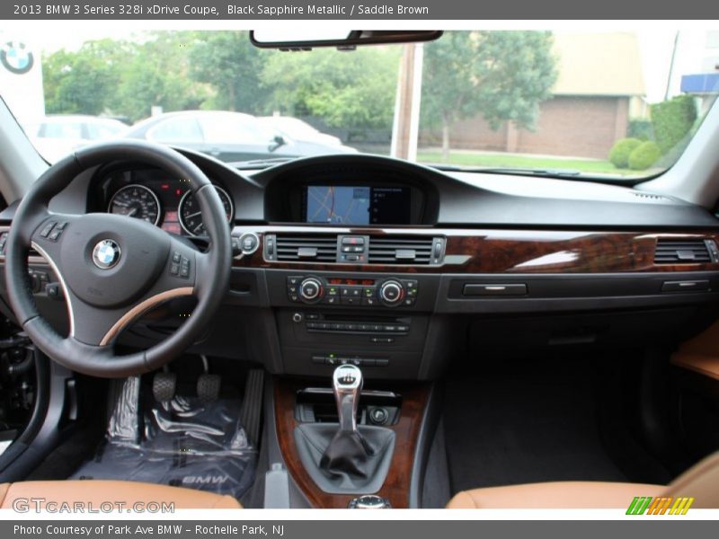 Black Sapphire Metallic / Saddle Brown 2013 BMW 3 Series 328i xDrive Coupe