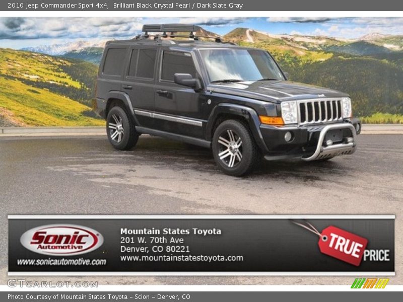 Brilliant Black Crystal Pearl / Dark Slate Gray 2010 Jeep Commander Sport 4x4
