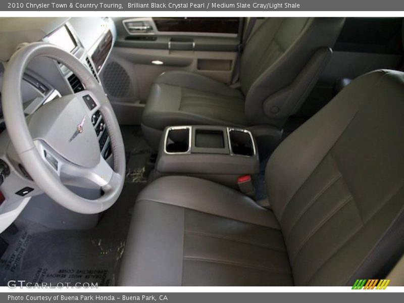 Brilliant Black Crystal Pearl / Medium Slate Gray/Light Shale 2010 Chrysler Town & Country Touring