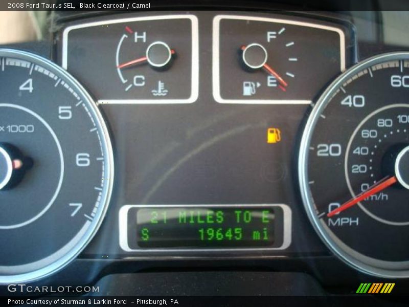 Black Clearcoat / Camel 2008 Ford Taurus SEL