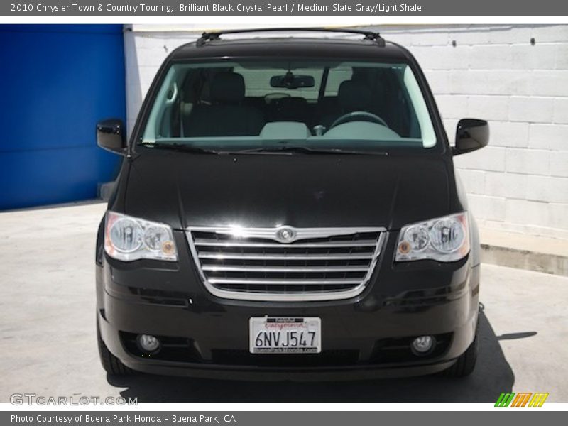 Brilliant Black Crystal Pearl / Medium Slate Gray/Light Shale 2010 Chrysler Town & Country Touring