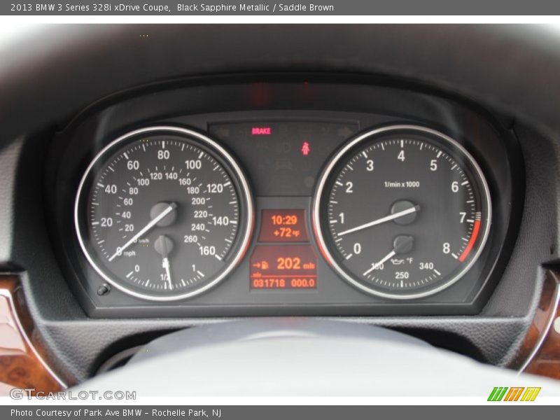 Black Sapphire Metallic / Saddle Brown 2013 BMW 3 Series 328i xDrive Coupe