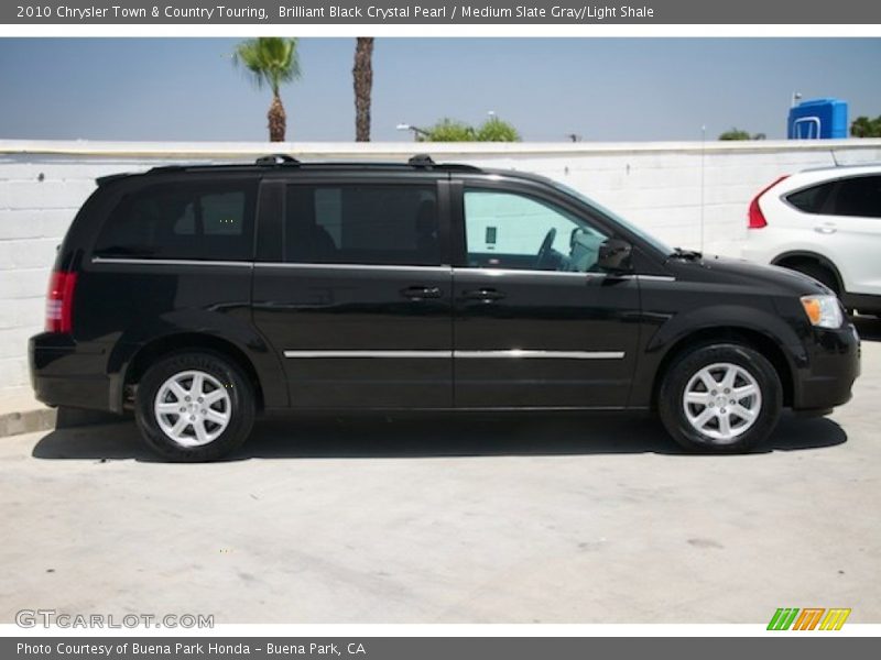 Brilliant Black Crystal Pearl / Medium Slate Gray/Light Shale 2010 Chrysler Town & Country Touring