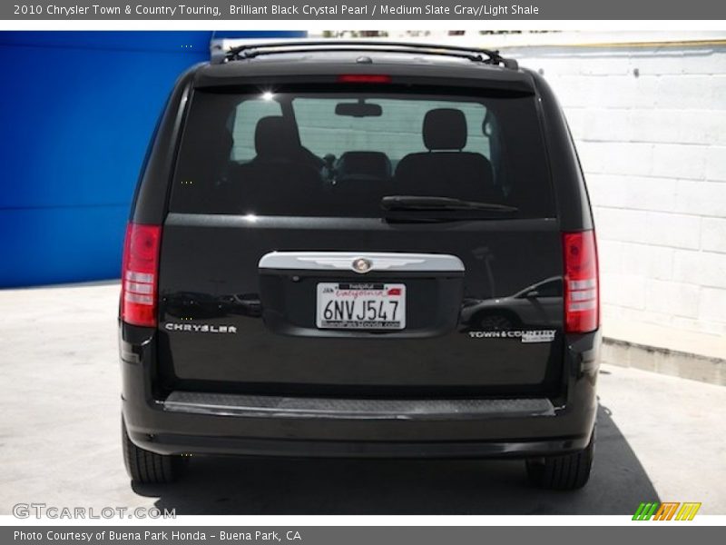 Brilliant Black Crystal Pearl / Medium Slate Gray/Light Shale 2010 Chrysler Town & Country Touring
