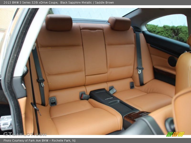 Black Sapphire Metallic / Saddle Brown 2013 BMW 3 Series 328i xDrive Coupe