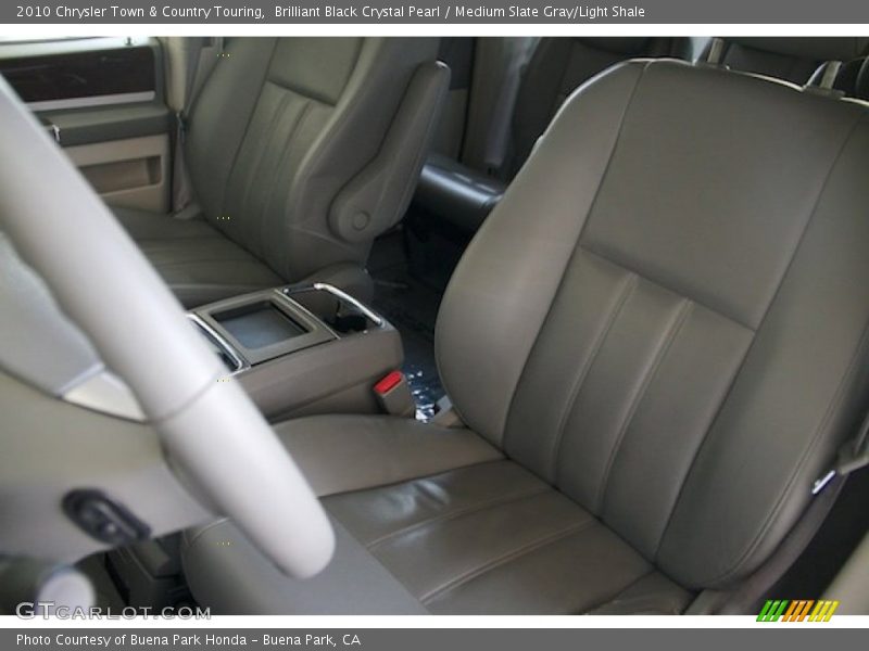 Brilliant Black Crystal Pearl / Medium Slate Gray/Light Shale 2010 Chrysler Town & Country Touring