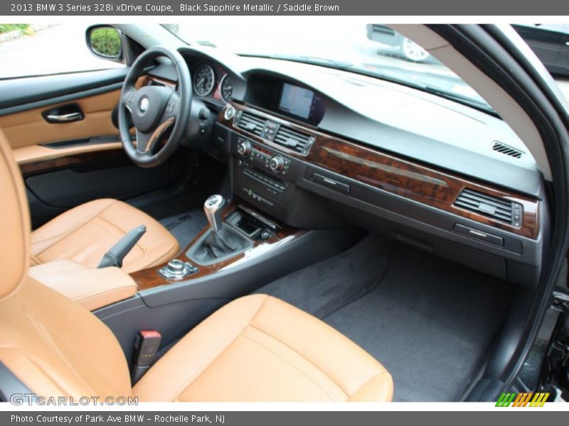 Black Sapphire Metallic / Saddle Brown 2013 BMW 3 Series 328i xDrive Coupe