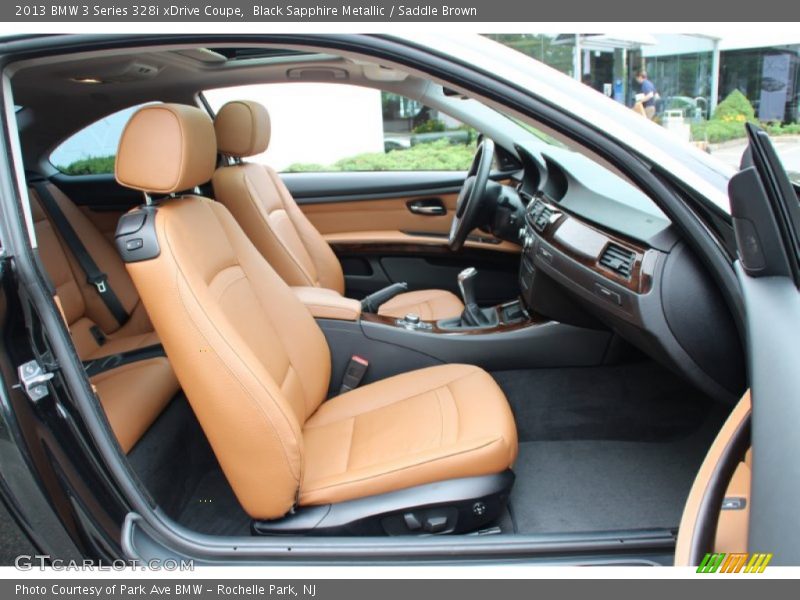 Black Sapphire Metallic / Saddle Brown 2013 BMW 3 Series 328i xDrive Coupe
