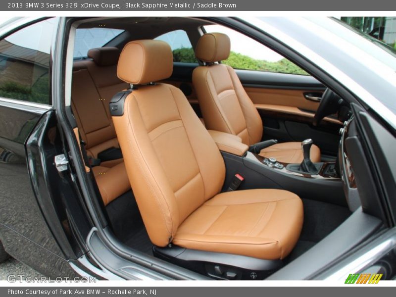 Black Sapphire Metallic / Saddle Brown 2013 BMW 3 Series 328i xDrive Coupe