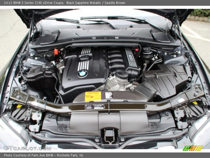 Black Sapphire Metallic / Saddle Brown 2013 BMW 3 Series 328i xDrive Coupe