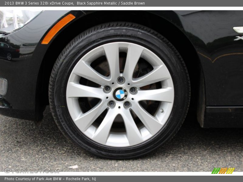 Black Sapphire Metallic / Saddle Brown 2013 BMW 3 Series 328i xDrive Coupe