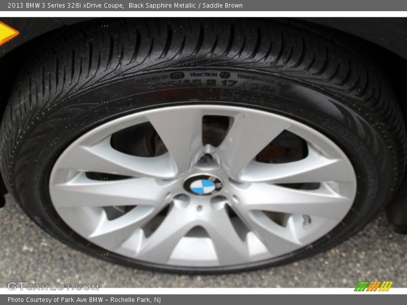 Black Sapphire Metallic / Saddle Brown 2013 BMW 3 Series 328i xDrive Coupe