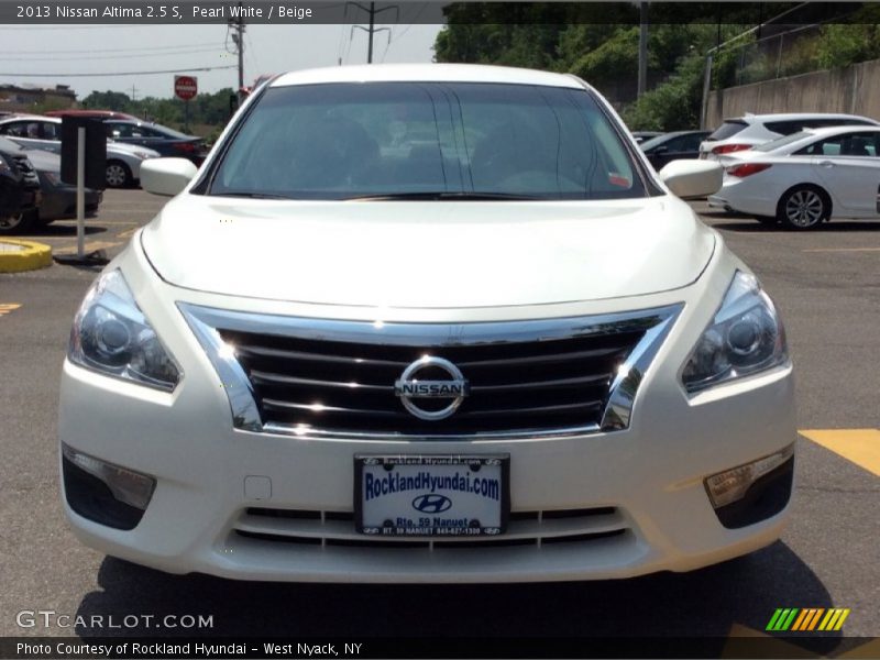 Pearl White / Beige 2013 Nissan Altima 2.5 S
