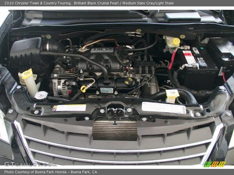Brilliant Black Crystal Pearl / Medium Slate Gray/Light Shale 2010 Chrysler Town & Country Touring