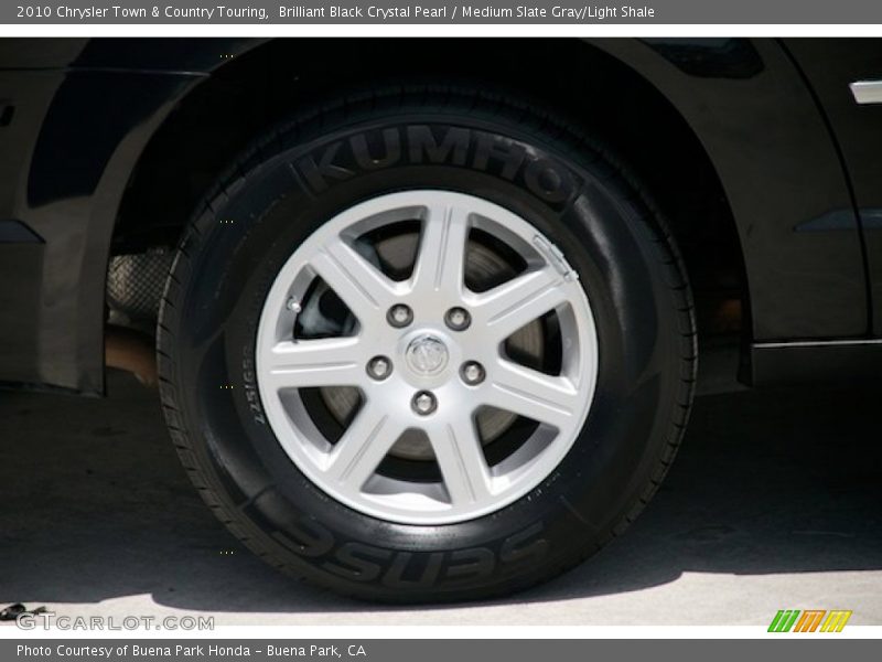 Brilliant Black Crystal Pearl / Medium Slate Gray/Light Shale 2010 Chrysler Town & Country Touring
