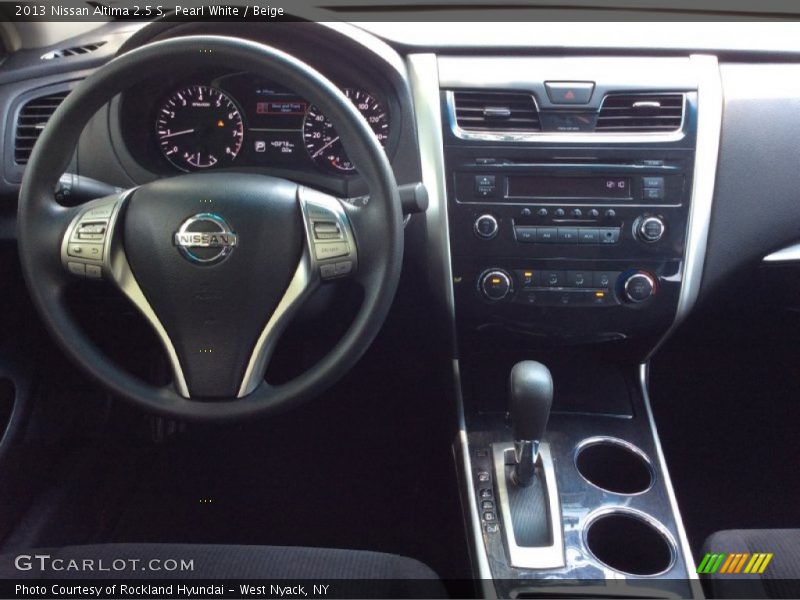 Pearl White / Beige 2013 Nissan Altima 2.5 S