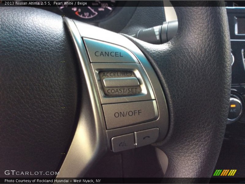 Pearl White / Beige 2013 Nissan Altima 2.5 S