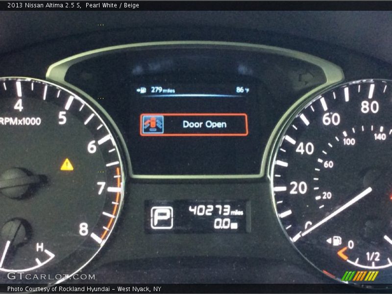 Pearl White / Beige 2013 Nissan Altima 2.5 S