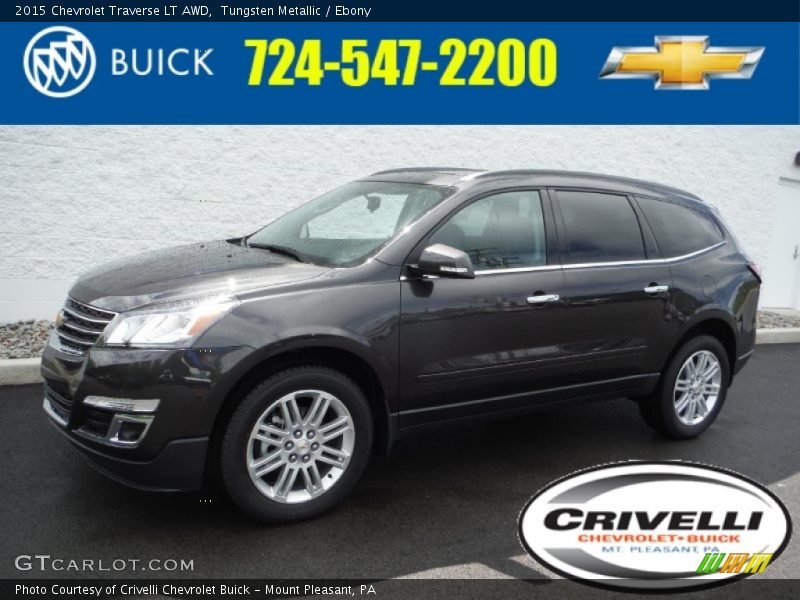 Tungsten Metallic / Ebony 2015 Chevrolet Traverse LT AWD