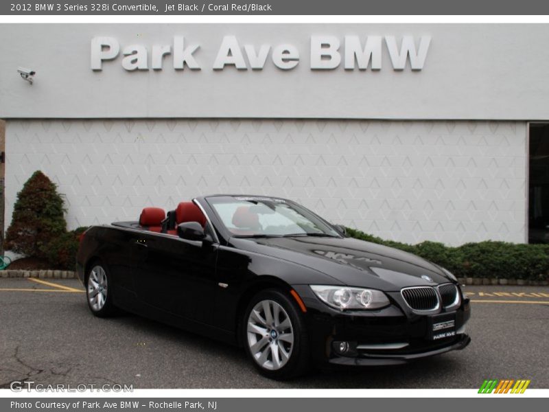 Jet Black / Coral Red/Black 2012 BMW 3 Series 328i Convertible