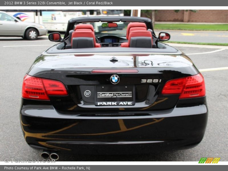 Jet Black / Coral Red/Black 2012 BMW 3 Series 328i Convertible