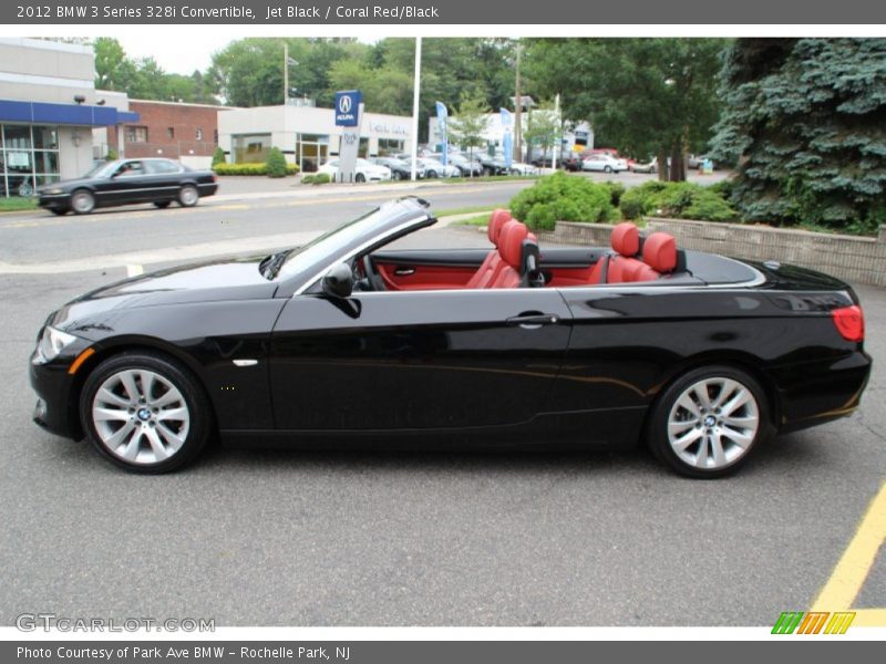 Jet Black / Coral Red/Black 2012 BMW 3 Series 328i Convertible