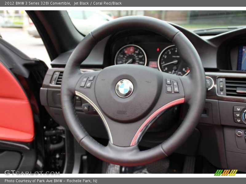 Jet Black / Coral Red/Black 2012 BMW 3 Series 328i Convertible