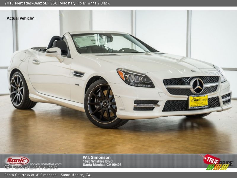 Polar White / Black 2015 Mercedes-Benz SLK 350 Roadster