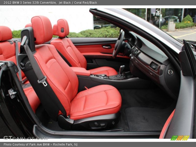Jet Black / Coral Red/Black 2012 BMW 3 Series 328i Convertible