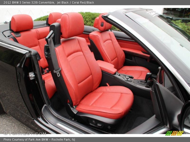 Jet Black / Coral Red/Black 2012 BMW 3 Series 328i Convertible