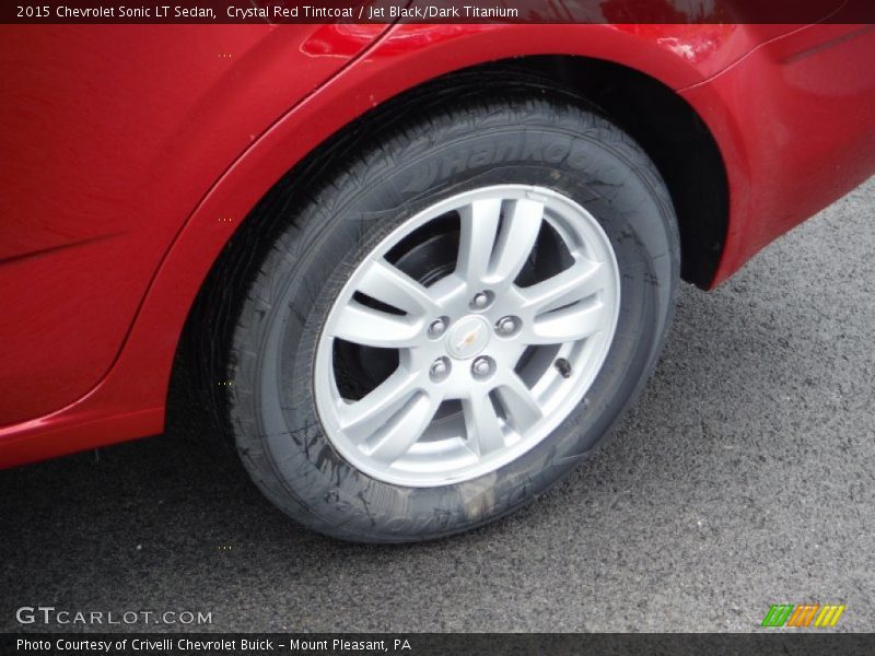 Crystal Red Tintcoat / Jet Black/Dark Titanium 2015 Chevrolet Sonic LT Sedan