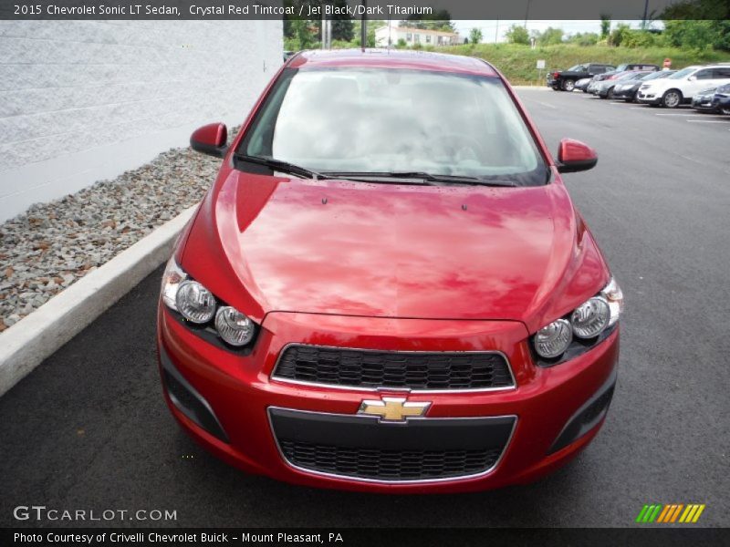 Crystal Red Tintcoat / Jet Black/Dark Titanium 2015 Chevrolet Sonic LT Sedan