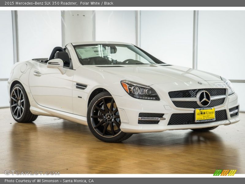 Polar White / Black 2015 Mercedes-Benz SLK 350 Roadster