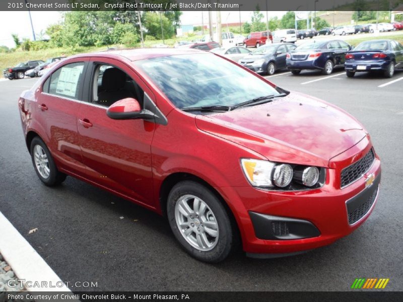 Crystal Red Tintcoat / Jet Black/Dark Titanium 2015 Chevrolet Sonic LT Sedan